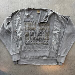 Vintage Y2K NFR Western Finals Rodeo Thermal Waffle Knit Longsleeve Tee XXL